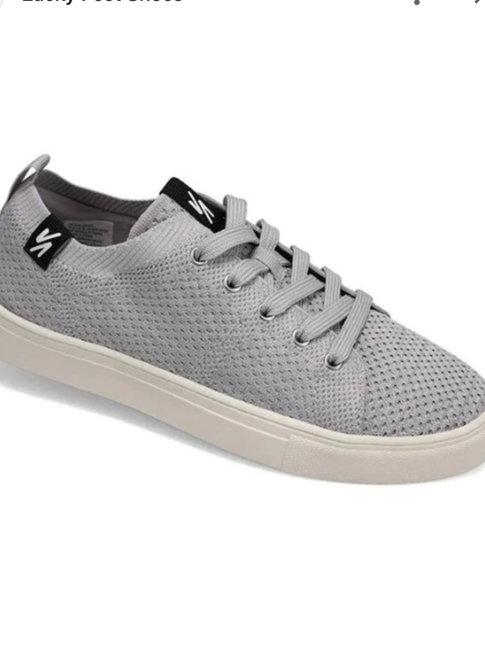 Rival Shoes Light Gray Knit Casual Lace-Up Sneaker Athletic Size 9.5